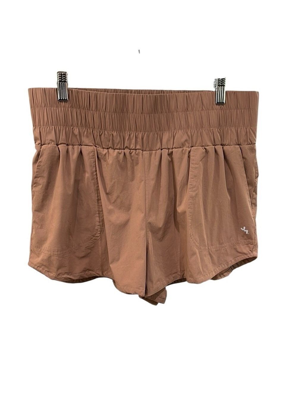 JoyLab Elastic Waist High Rise Lined Athletic Shorts SZ L Brown